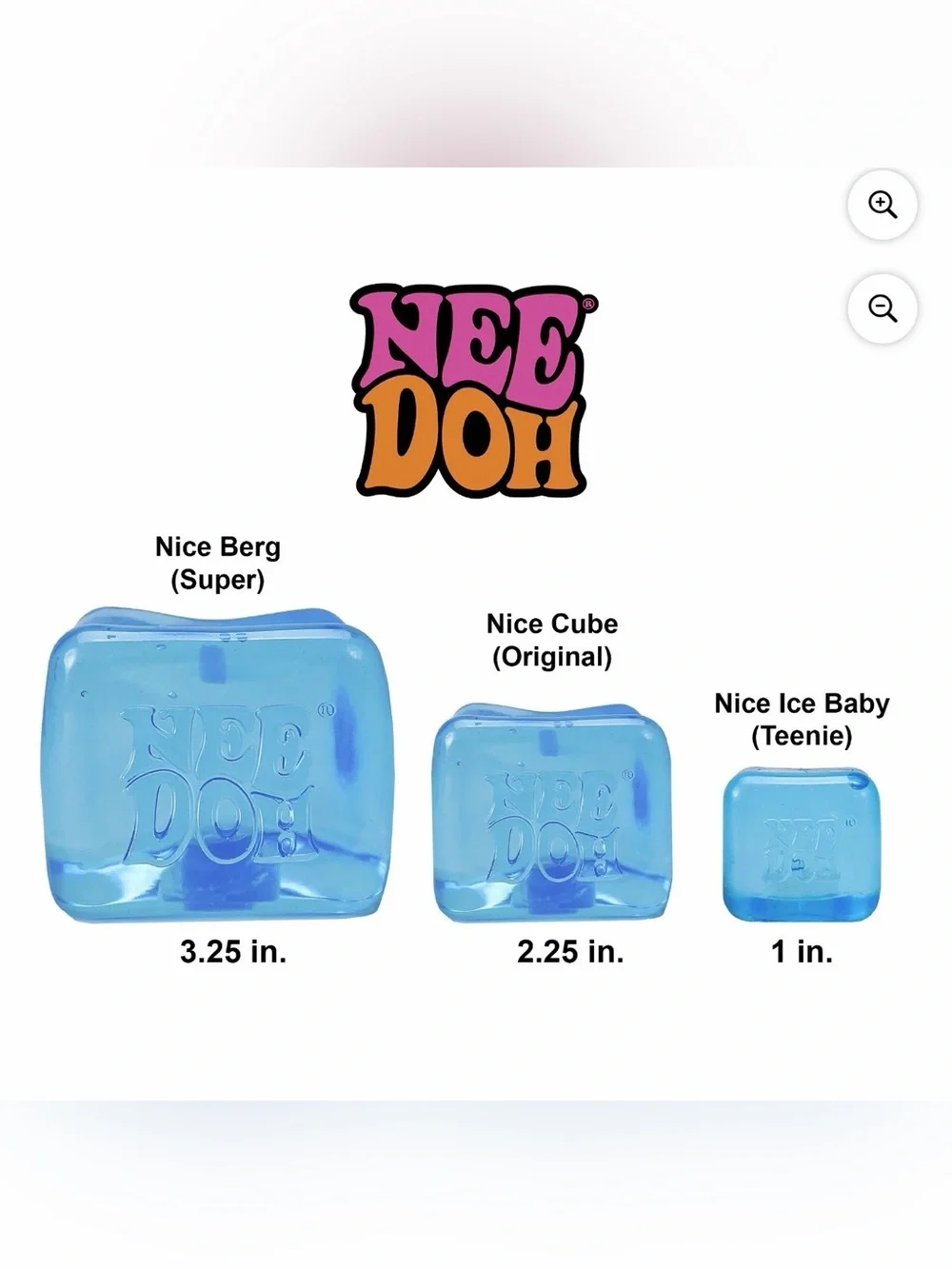 NWT NeeDoh Schylling Blue Nice Cube 2.25” Viral Suiqhsy Satisfying Fidget Toy